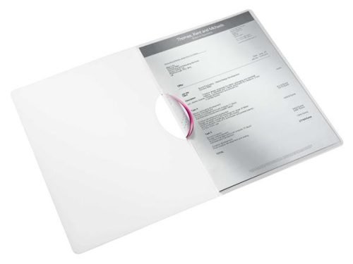 Gyorsfűző, klippes, PP, A4, Leitz Wow ColorClip rózsaszín