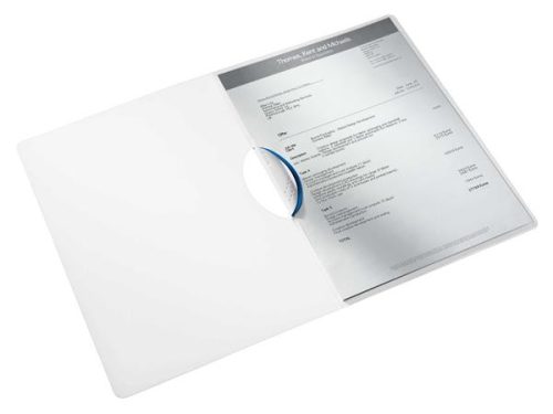 Gyorsfűző, klippes, PP, A4, Leitz Wow ColorClip kék
