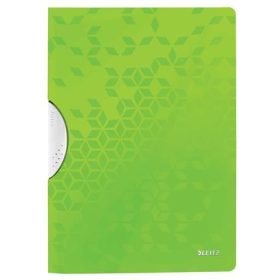 Gyorsfűző, klippes, PP, A4, Leitz Wow ColorClip zöld