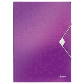 Gumis mappa, PP, A4, Leitz Wow,lila