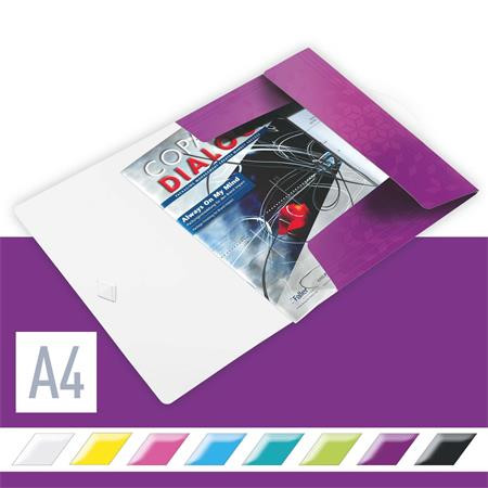 Gumis mappa, PP, A4, Leitz Wow,lila