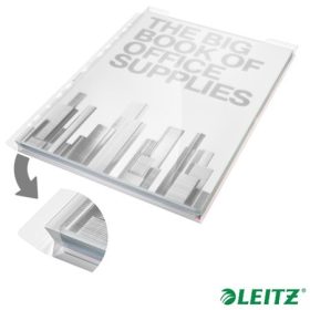   Genotherm, lefűzhető, A4, 180 mikron, víztiszta felület, 20 mm, behajtható fül, Leitz Jumbo 5db/csom