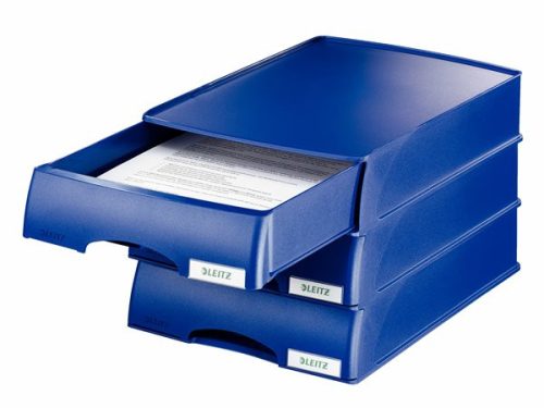 Irattároló, műanyag, 1 fiókos, Leitz Plus, kék
