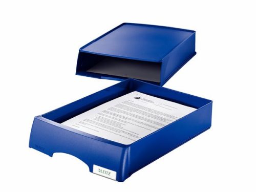 Irattároló, műanyag, 1 fiókos, Leitz Plus, kék