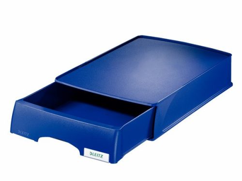 Irattároló, műanyag, 1 fiókos, Leitz Plus, kék