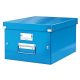 Irattároló doboz, A4, lakkfényű, Leitz Click&Store, kék