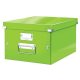 Irattároló doboz, A4, lakkfényű, Leitz Click&Store, zöld