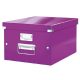 Irattároló doboz, A4, lakkfényű, Leitz Click&Store, lila