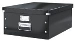   Irattároló doboz, A3, lakkfényű, Leitz Click&Store, fekete