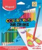 Színes ceruza készlet, háromszögletű, kétvégű, MAPED Color Peps Duo, 48 különböző szín, 24 db/készlet