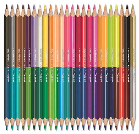 Színes ceruza készlet, háromszögletű, kétvégű, MAPED Color Peps Duo, 48 különböző szín, 24 db/készlet