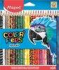 Színes ceruza készlet, háromszögletű, Maped Color Peps Animal, 24 különböző szín / készlet (832224FC)