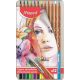 Akvarell ceruza készlet, ecsettel, fém doboz, MAPED Artists, 12 különböző szín