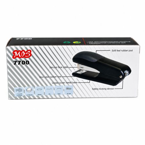 MOS 7700 professzionális half strip tűzőgép 24/6 és 26/6, 25 lapos, szürke