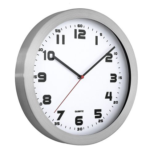 Prim Melange 29,5cm fém-üveg falióra, fehér számlappal, gravírozható (E01.2482.7000)