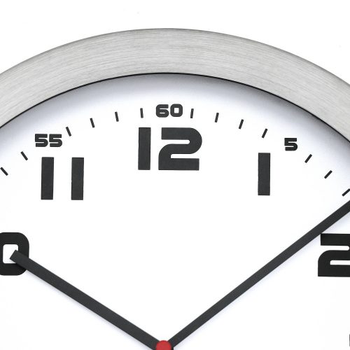 Prim Melange 29,5cm fém-üveg falióra, fehér számlappal, gravírozható (E01.2482.7000)