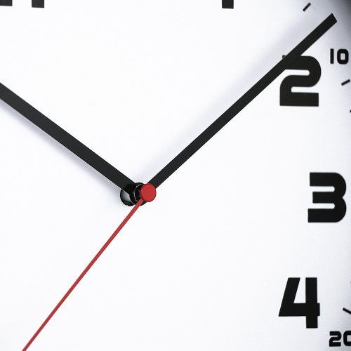 Prim Melange 29,5cm fém-üveg falióra, fehér számlappal, gravírozható (E01.2482.7000)