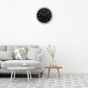   Prim Melange 29,5cm fém-üveg falióra, fekete számlappal, gravírozható (E01.2482.7090)