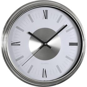   Prim Bigon 30cm ezüst-fehér falióra, fehér számlappal (E01.2974.7000)