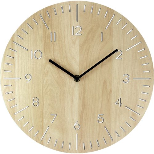 Prim Lines 30cm fa falióra, világos fa szín, lézergravírozható (E07.4120.50)