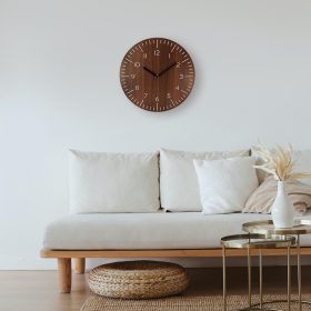   Prim Lines 30cm fa falióra, sötét fa szín, lézergravírozható (E07.4120.54)