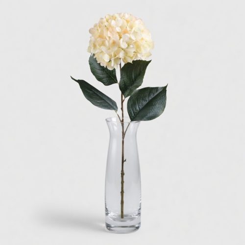 Hortenzia (Hydrangea) prémium dekorációs művirág szál 88cm, barack színű