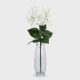 Hortenzia (Hydrangea) prémium dekorációs művirág szál 68cm, fehér színű