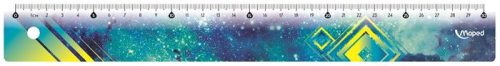 Vonalzó, műanyag, 30 cm, MAPED Cosmic, vegyes színek