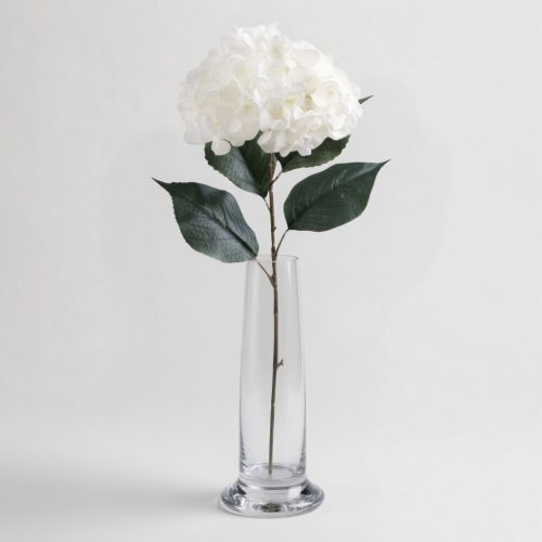Hortenzia (Hydrangea) prémium dekorációs művirág szál 88cm, krém színű