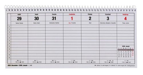 Naptár, asztali, 24TA, Standard (2026 évi)