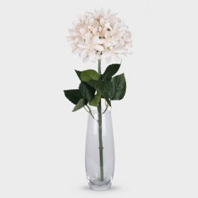   Hortenzia (Hydrangea) prémium dekorációs művirág szál 68cm, púder színű