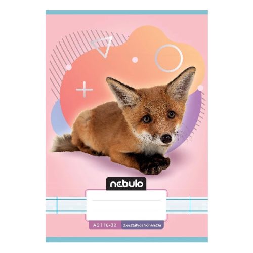 Füzet vonalas Nebulo A/5 32 lapos 16-32 2. osztályos Állatok