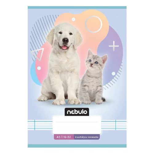 Füzet vonalas Nebulo A/5 32 lapos 16-32 2. osztályos Állatok