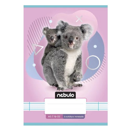 Füzet vonalas Nebulo A/5 32 lapos 16-32 2. osztályos Állatok