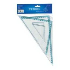   Vonalzó készlet Educa háromszög nagy 16 cm 45 fokos + 25 cm 60 fokos 2db/készlet