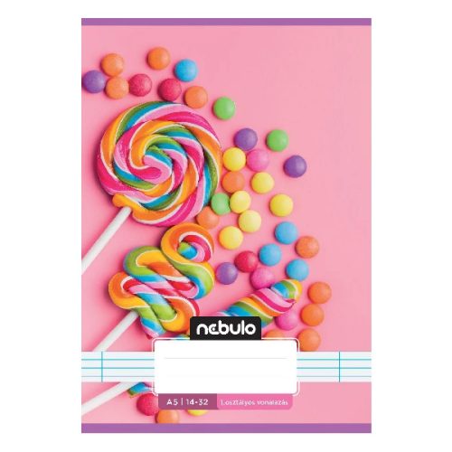 Füzet vonalas Nebulo A/5 32 lapos 14-32 1. osztályos Cuki minták