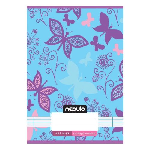 Füzet vonalas Nebulo A/5 32 lapos 14-32 1. osztályos Cuki minták