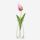Tulipán dekorációs művirág szál 50cm, lila színű