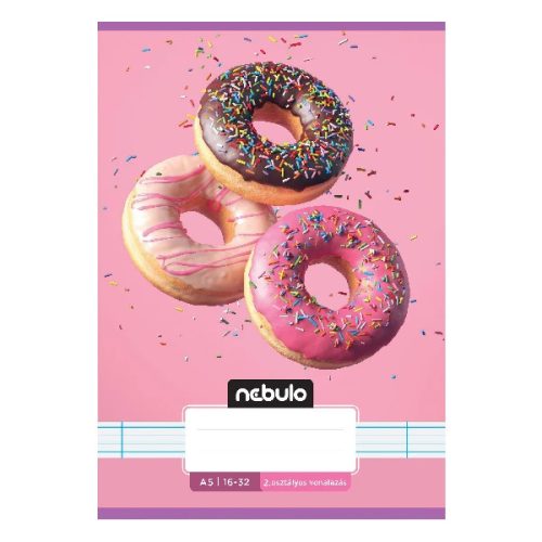 Füzet vonalas Nebulo A/5 32 lapos 16-32 2. osztályos Cuki minták