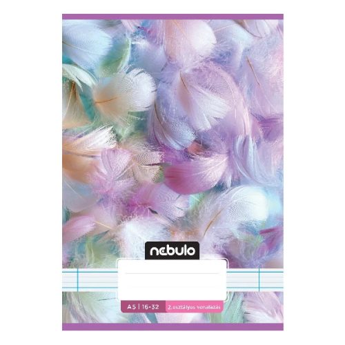 Füzet vonalas Nebulo A/5 32 lapos 16-32 2. osztályos Cuki minták