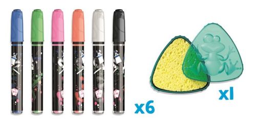 Marker készlet, törölhető, különböző felületekre, MAPED CREATIV, Board Essentials,6 különböző szín/készlet