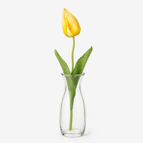 Tulipán dekorációs művirág szál 50cm, sárga színű