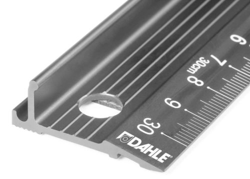 DAHLE 10683 fém vonalzó, 30 cm, fekete eloxált alumínium