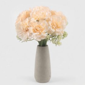   Kamélia művirág csokor, elegáns dekoráció dús virágfejekkel, 21 cm