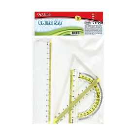 Vonalzókészlet Optima 15cm vonalzóval 4 db/csomag
