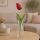 Tulipán dekorációs művirág szál 50cm, piros színű