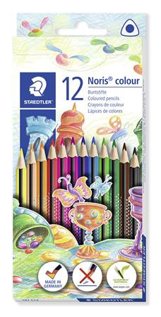 Színes ceruza készlet, háromszögletű, Staedtler Noris Colour, 12 különböző szín (187 C12)