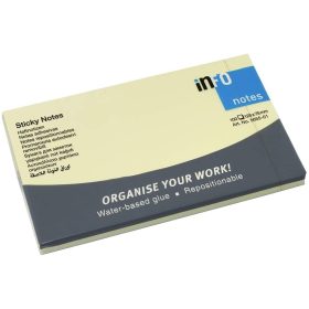   Öntapadós jegyzettömb Info Notes 75x125 mm 100 lapos sárga (5655-01)