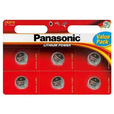Panasonic lithium gombelem CR2016 L 3V 6 db/csomag