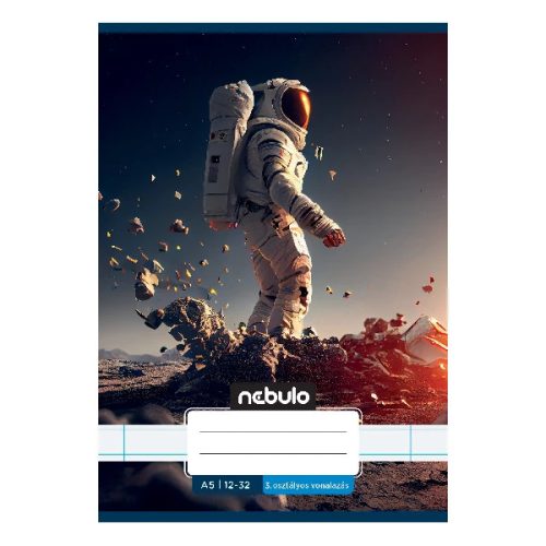 Füzet vonalas Nebulo A/5 32 lapos 12-32 3. osztályos Vagány minták